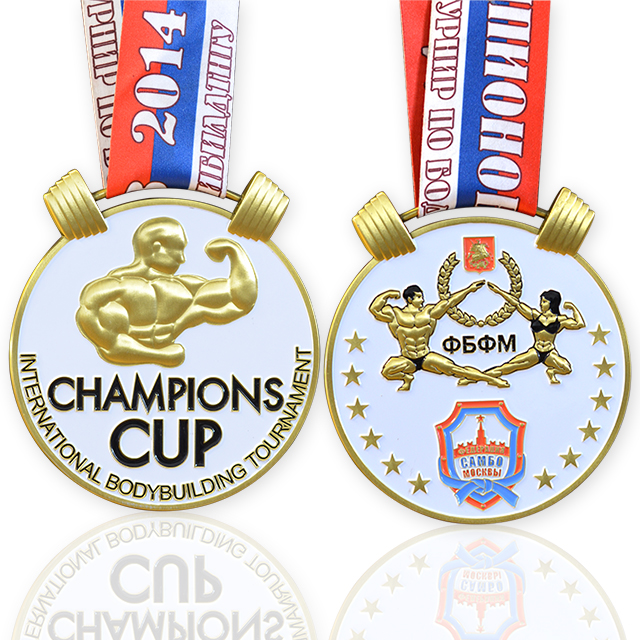 Zavodning ulgurji ishlab chiqaruvchisi maxsus og'ir atletika mukofoti sport medali 3D metall pauerlifting medallari lanyard bilan (4)